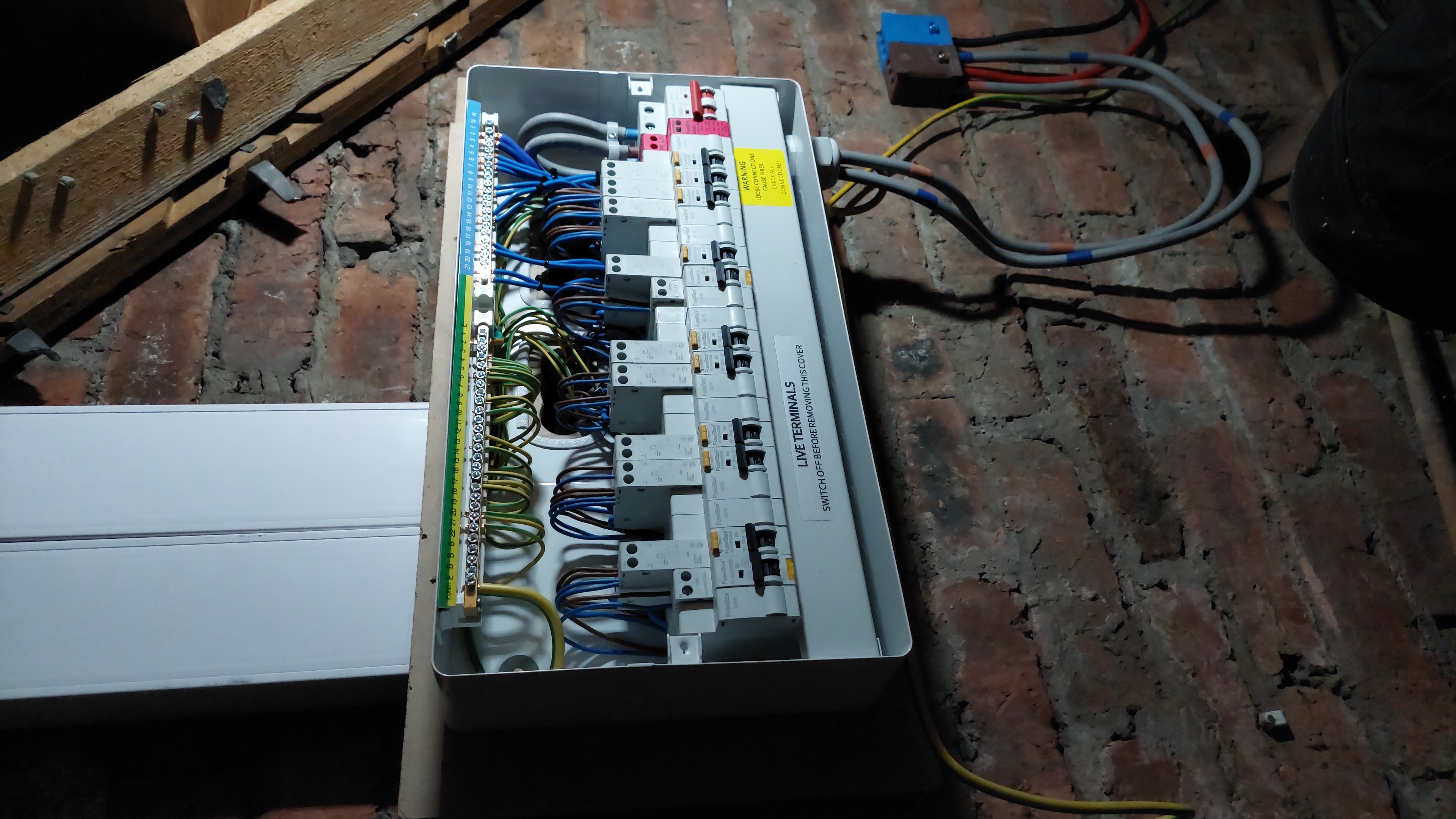 Completed consumer unit installation