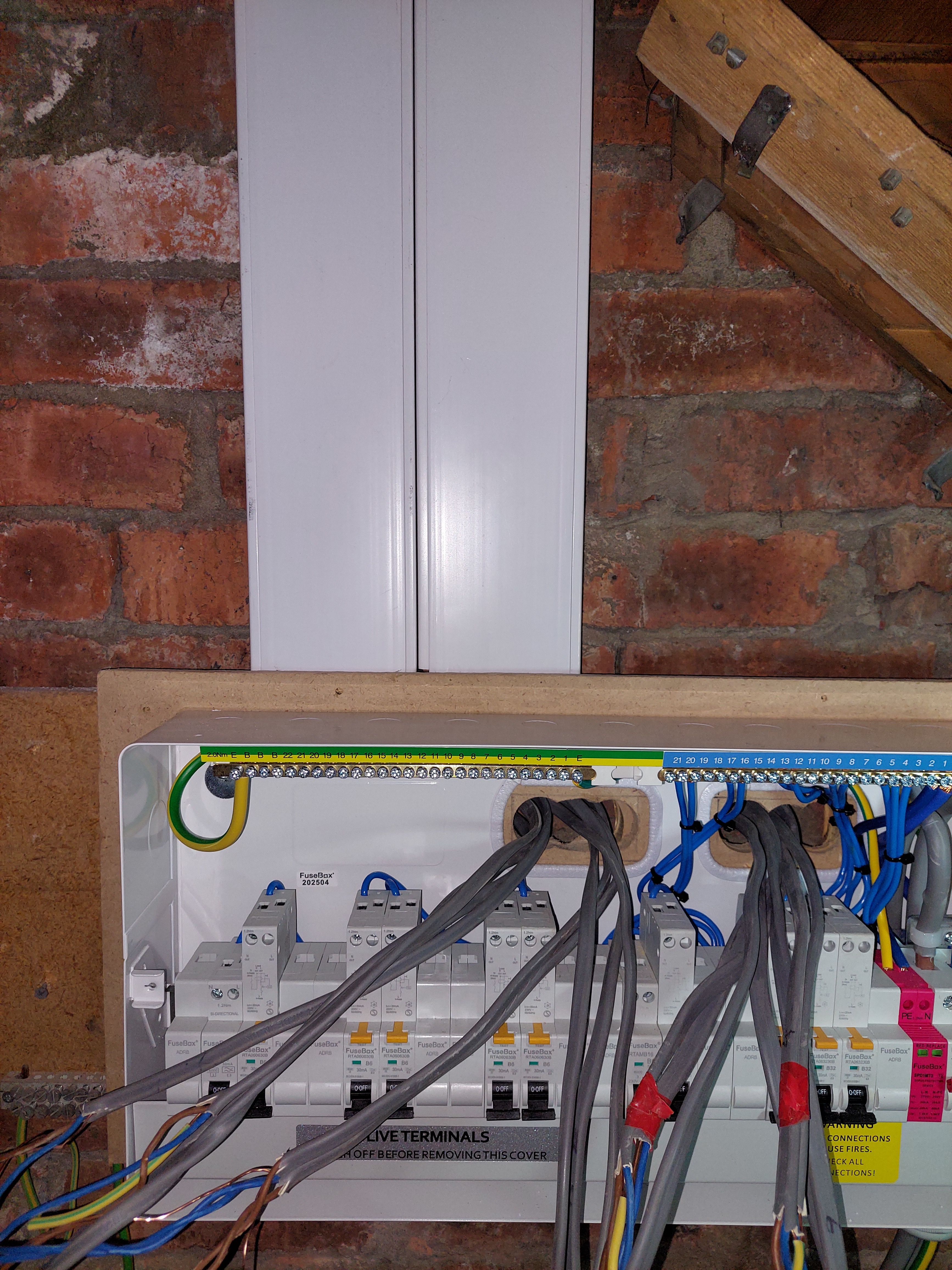 Consumer unit with detailed wiring work