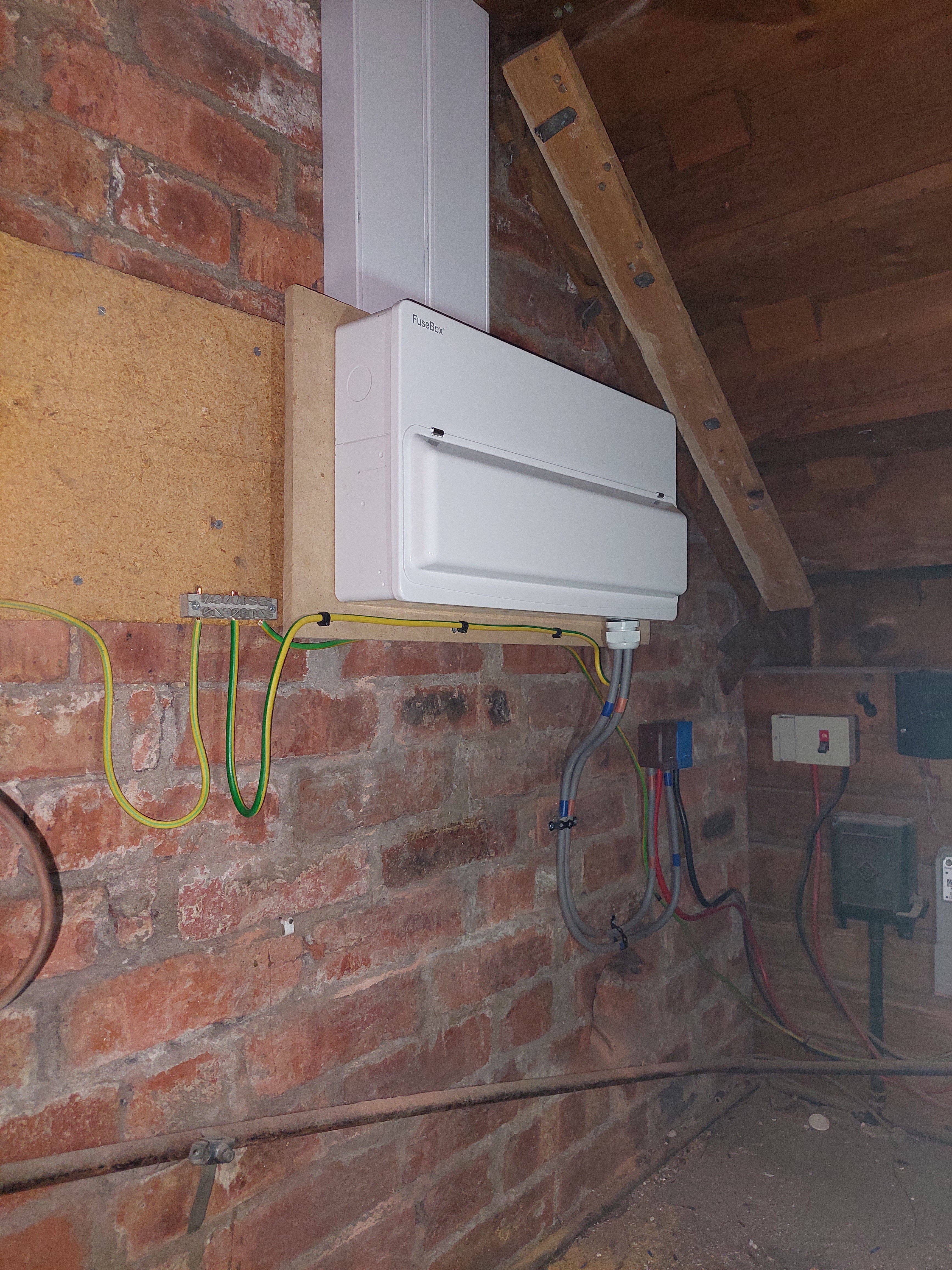 FuseBox consumer unit installation with cable trunking